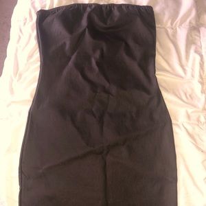 Brown strapless dress